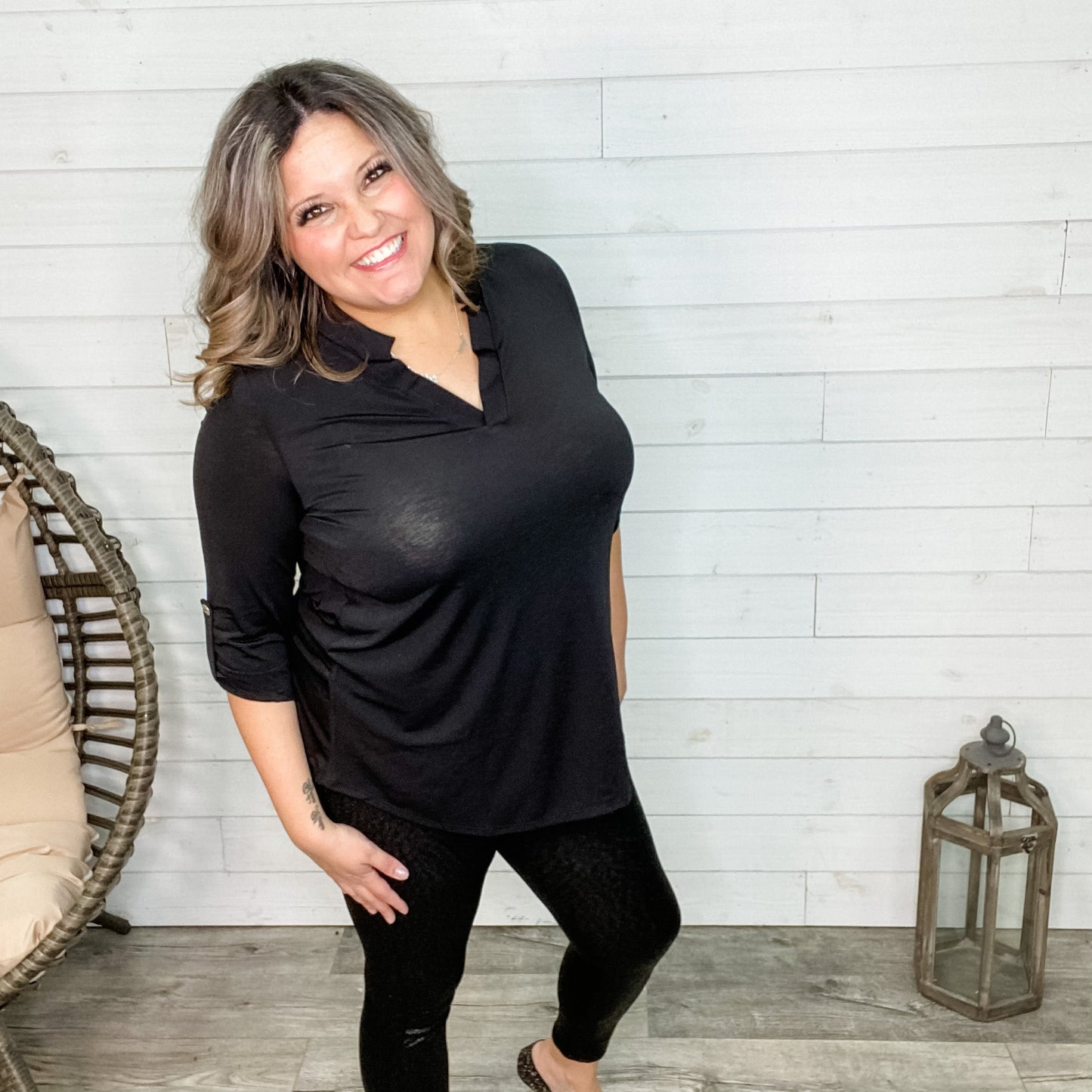 Textured Sparkle Hi Waisted Leggings (Black or Silver)