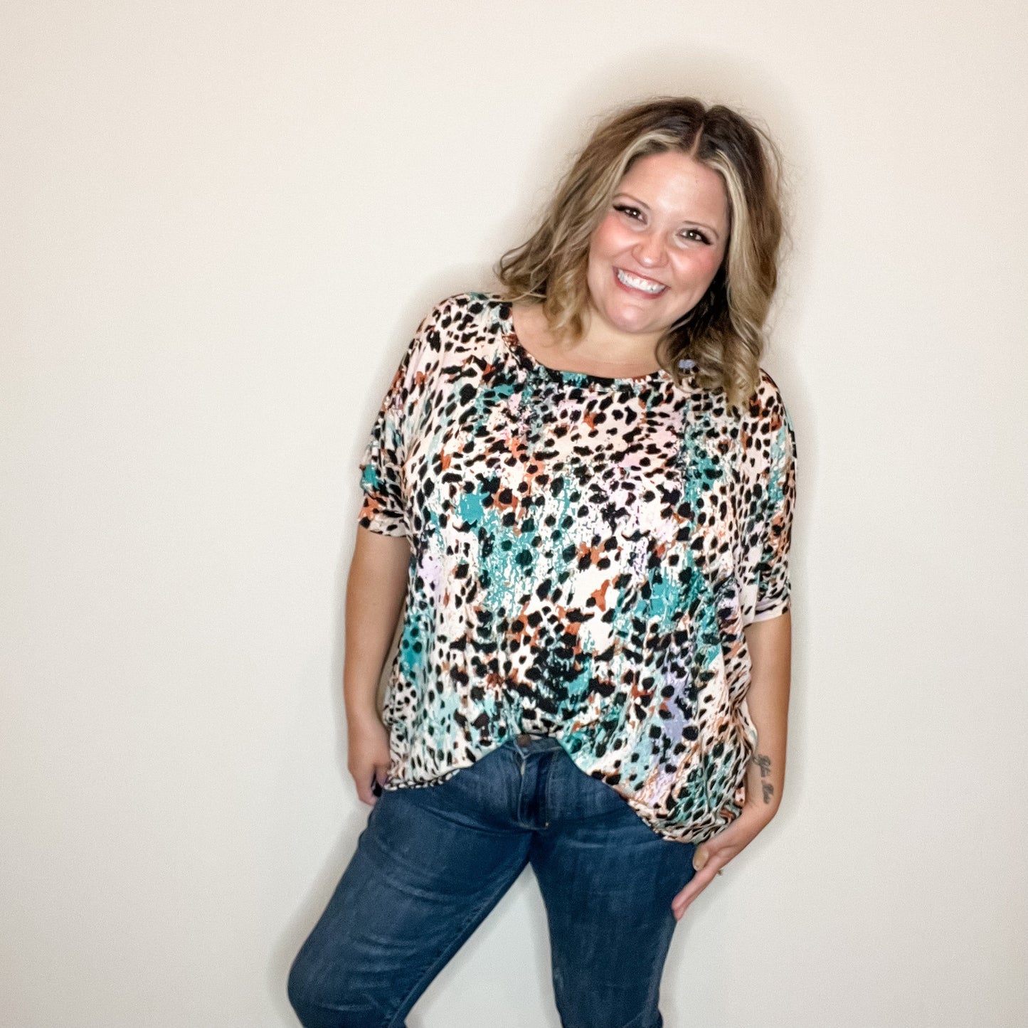 "Thought So" Animal Print Dolman Style