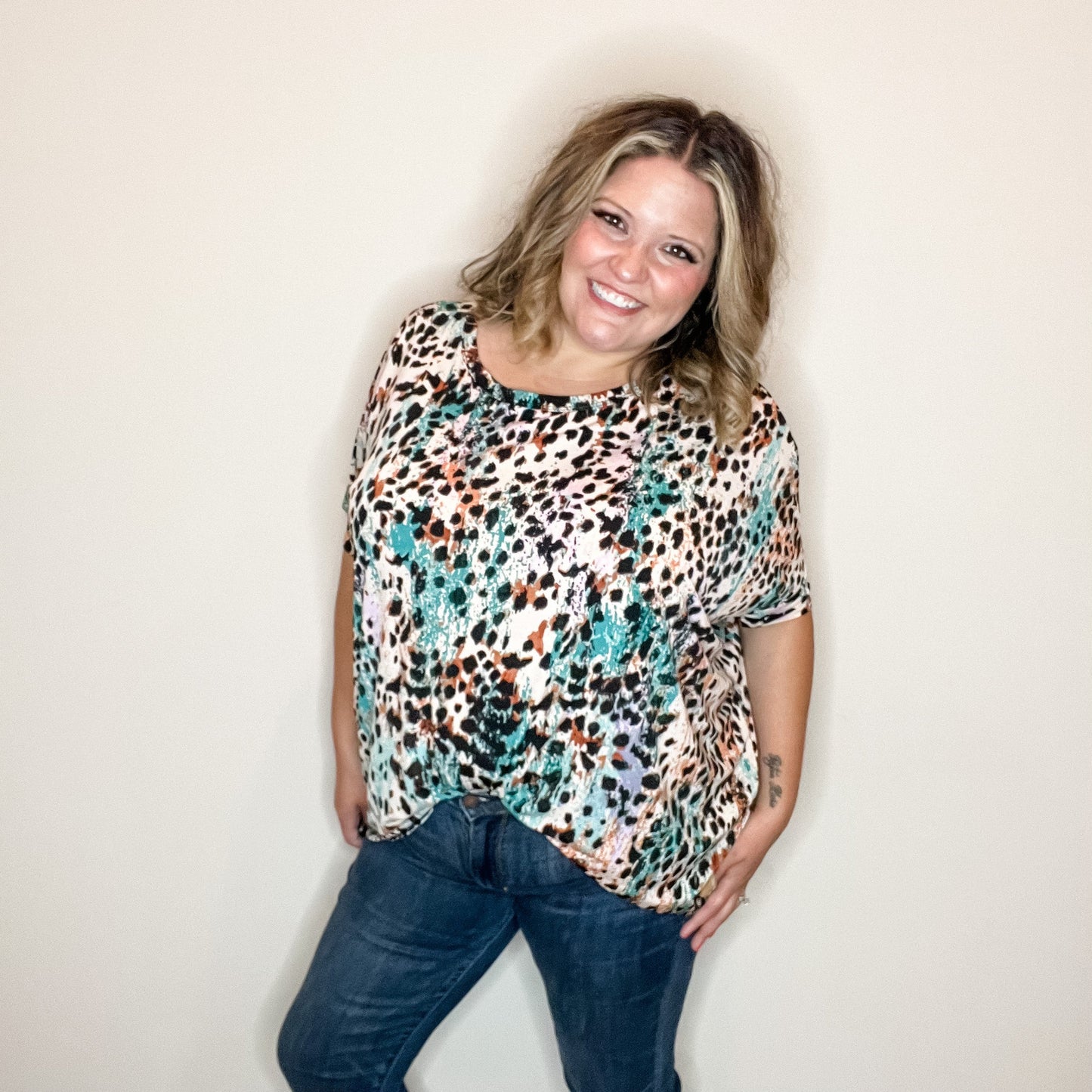 "Thought So" Animal Print Dolman Style