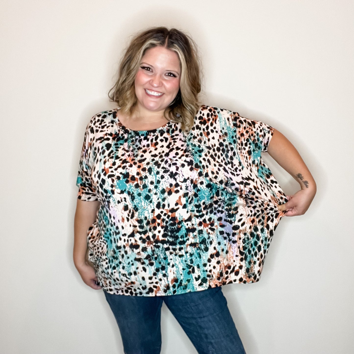 "Thought So" Animal Print Dolman Style
