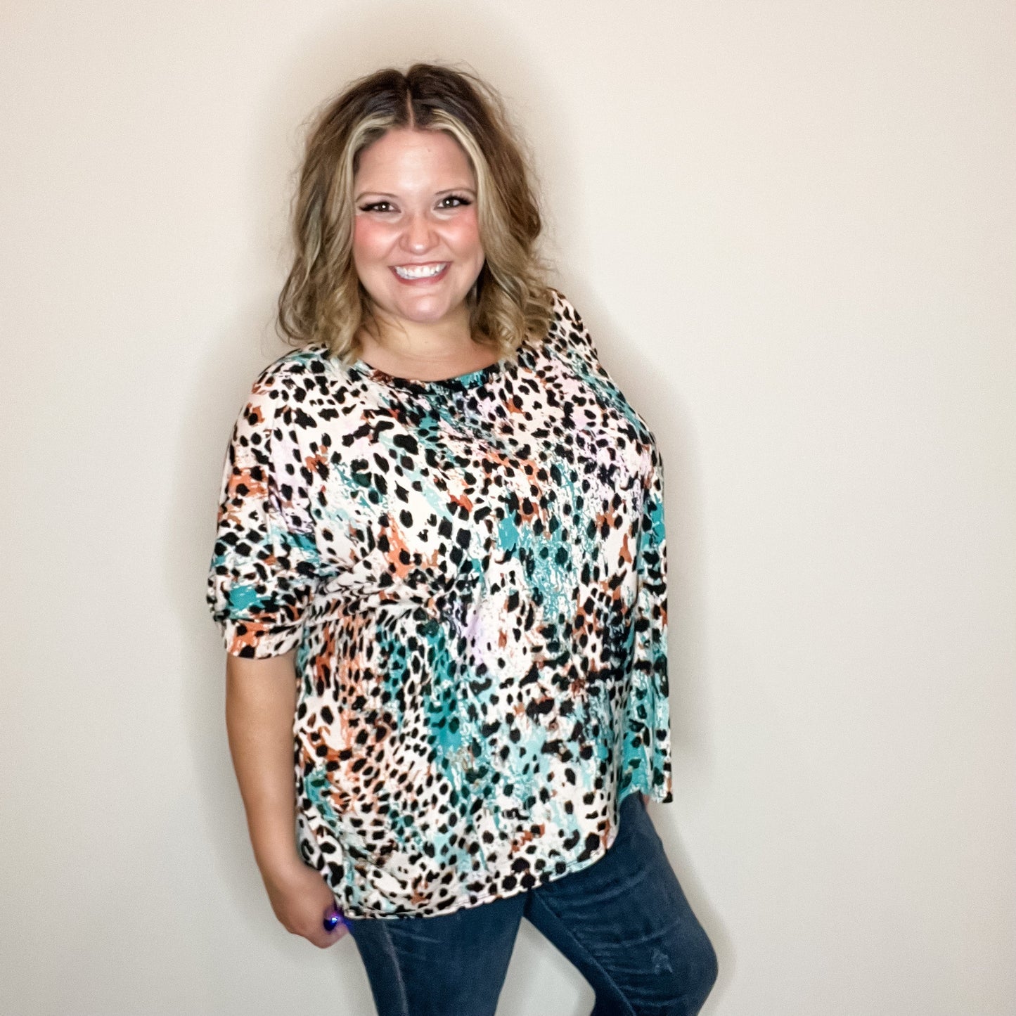 "Thought So" Animal Print Dolman Style