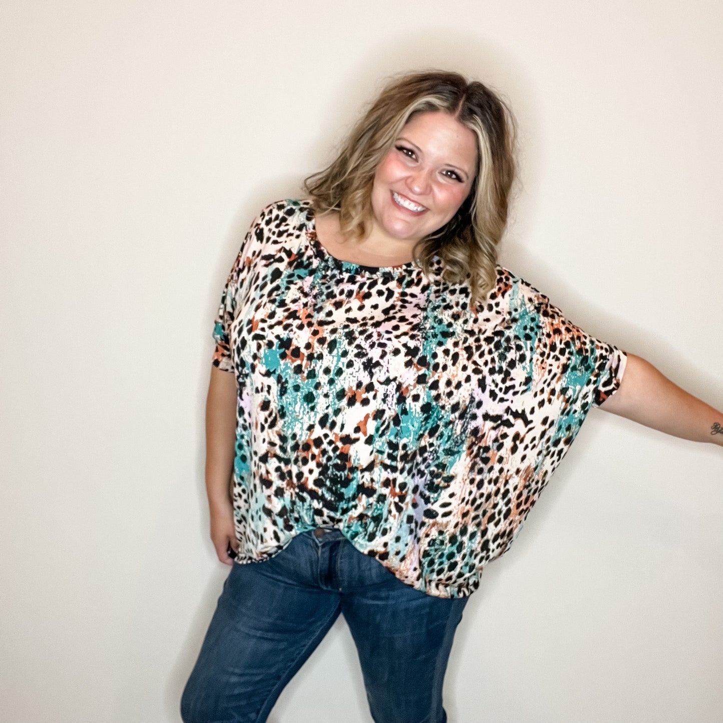 "Thought So" Animal Print Dolman Style