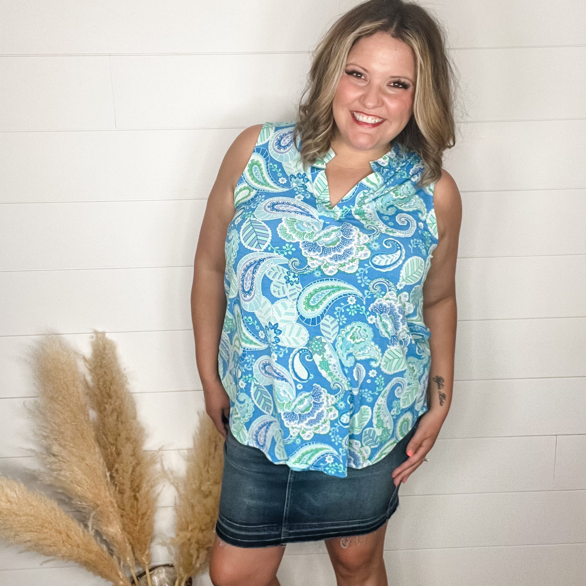 "Tidepool" Sleeveless Lizzy