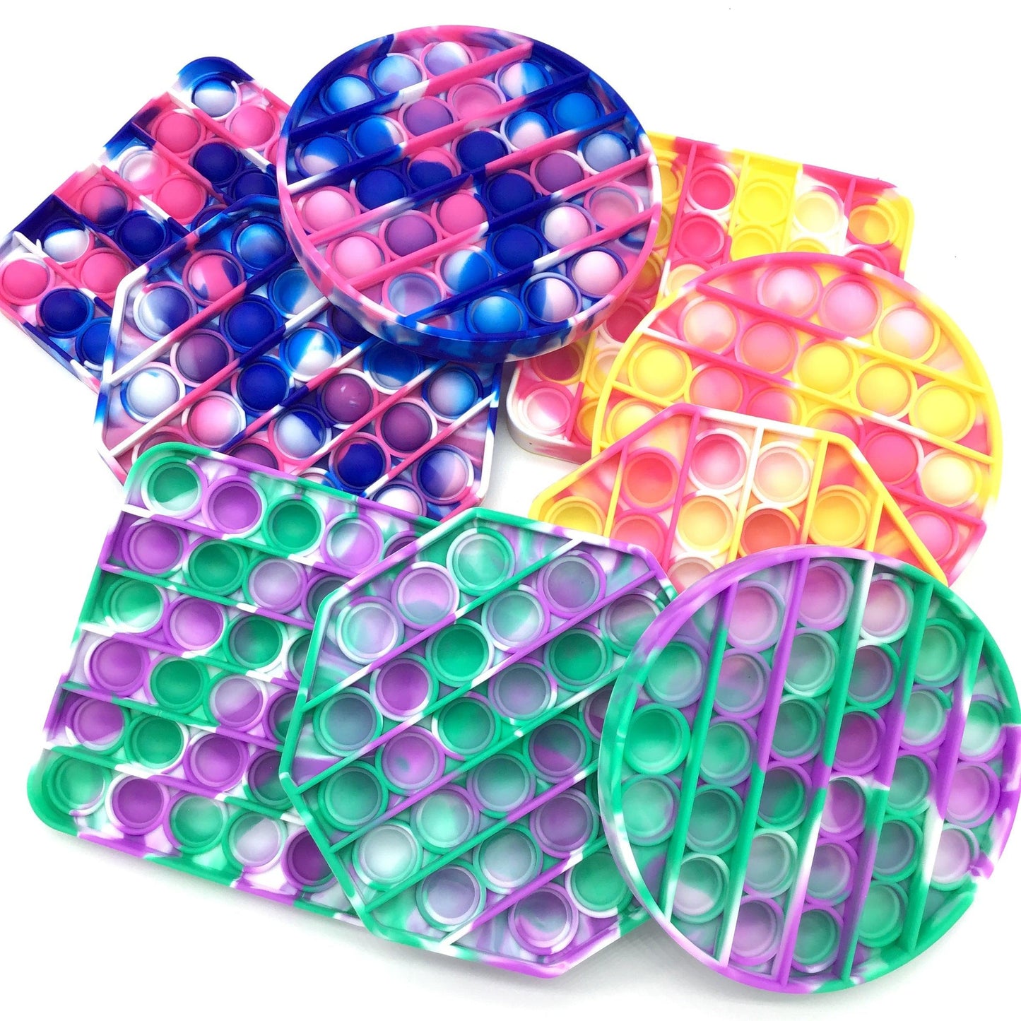 Tie Dye Bubble Pop Toys (Multiple Options)