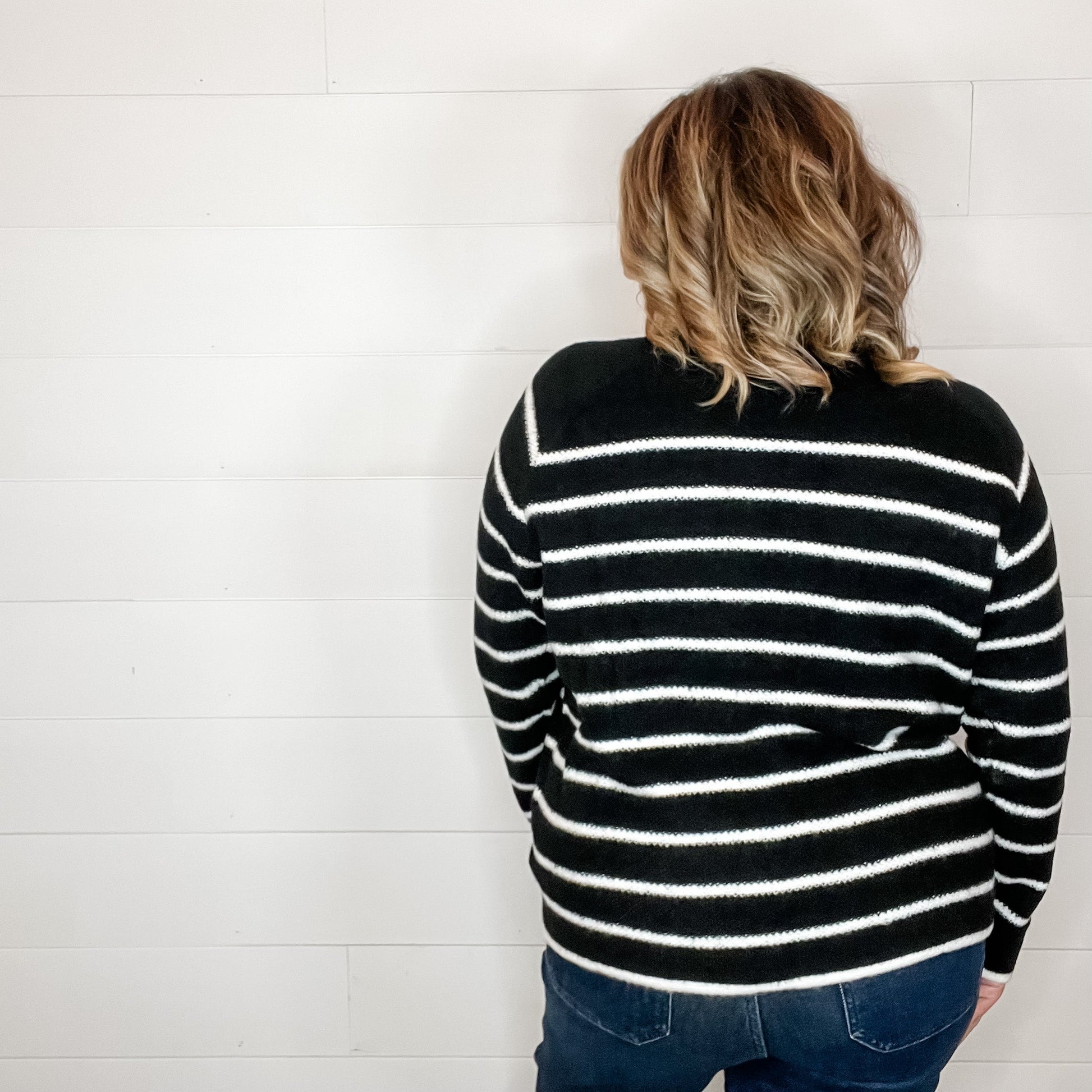 "Time Warp" Long Sleeve Crew Neck Sweater