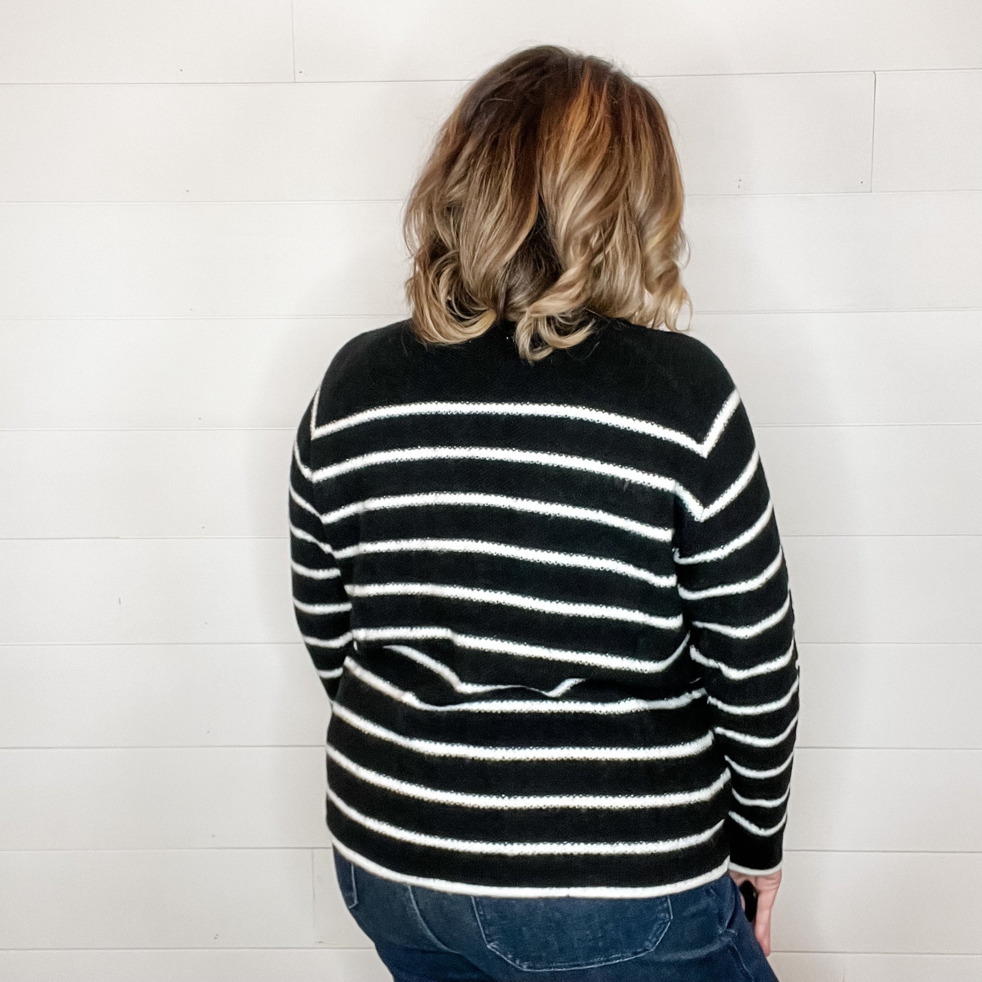 "Time Warp" Long Sleeve Crew Neck Sweater