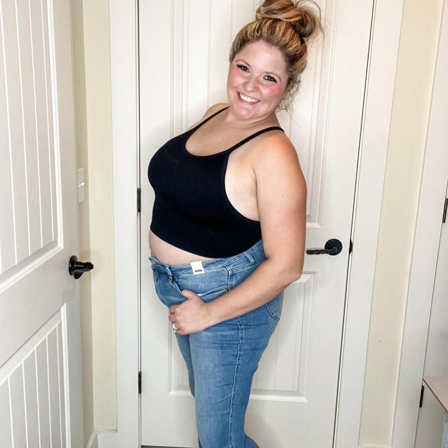 "TK" Ribbed Seamless Cropped Cami Top