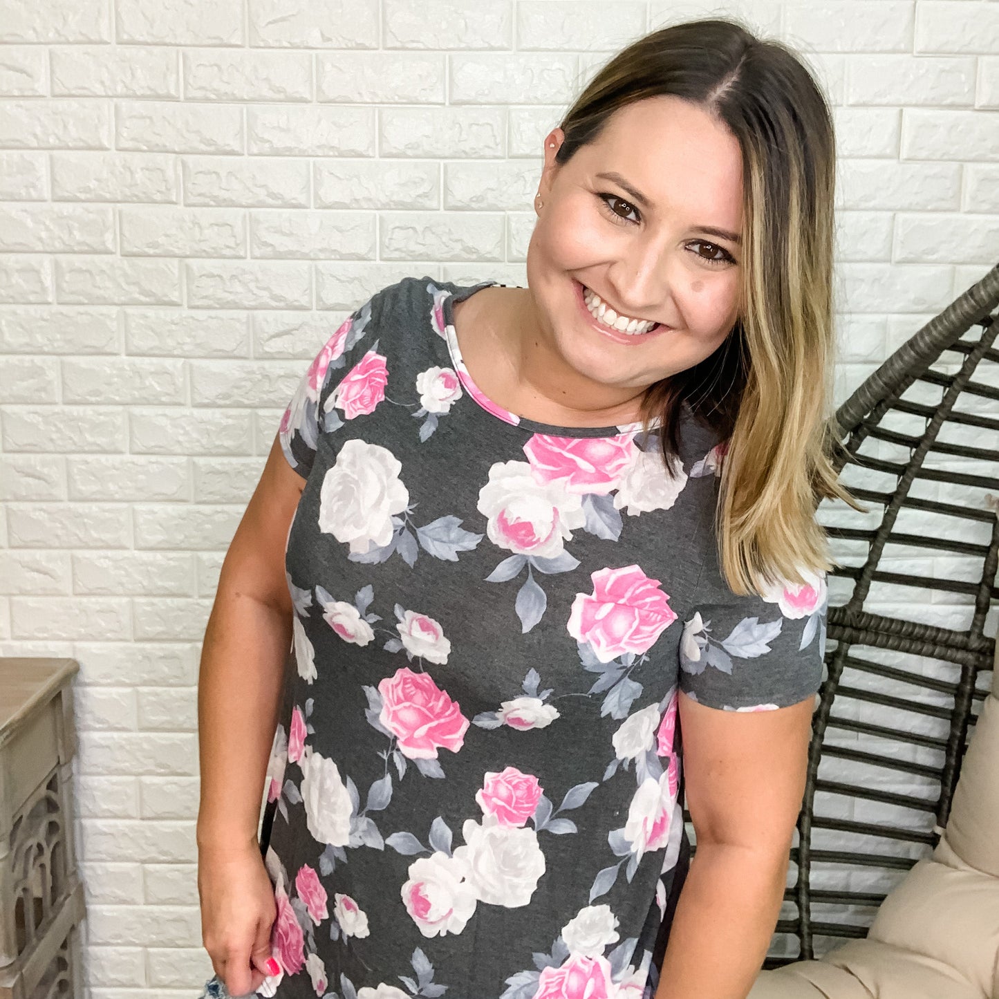 "Trina" Floral with Back Tie Detail