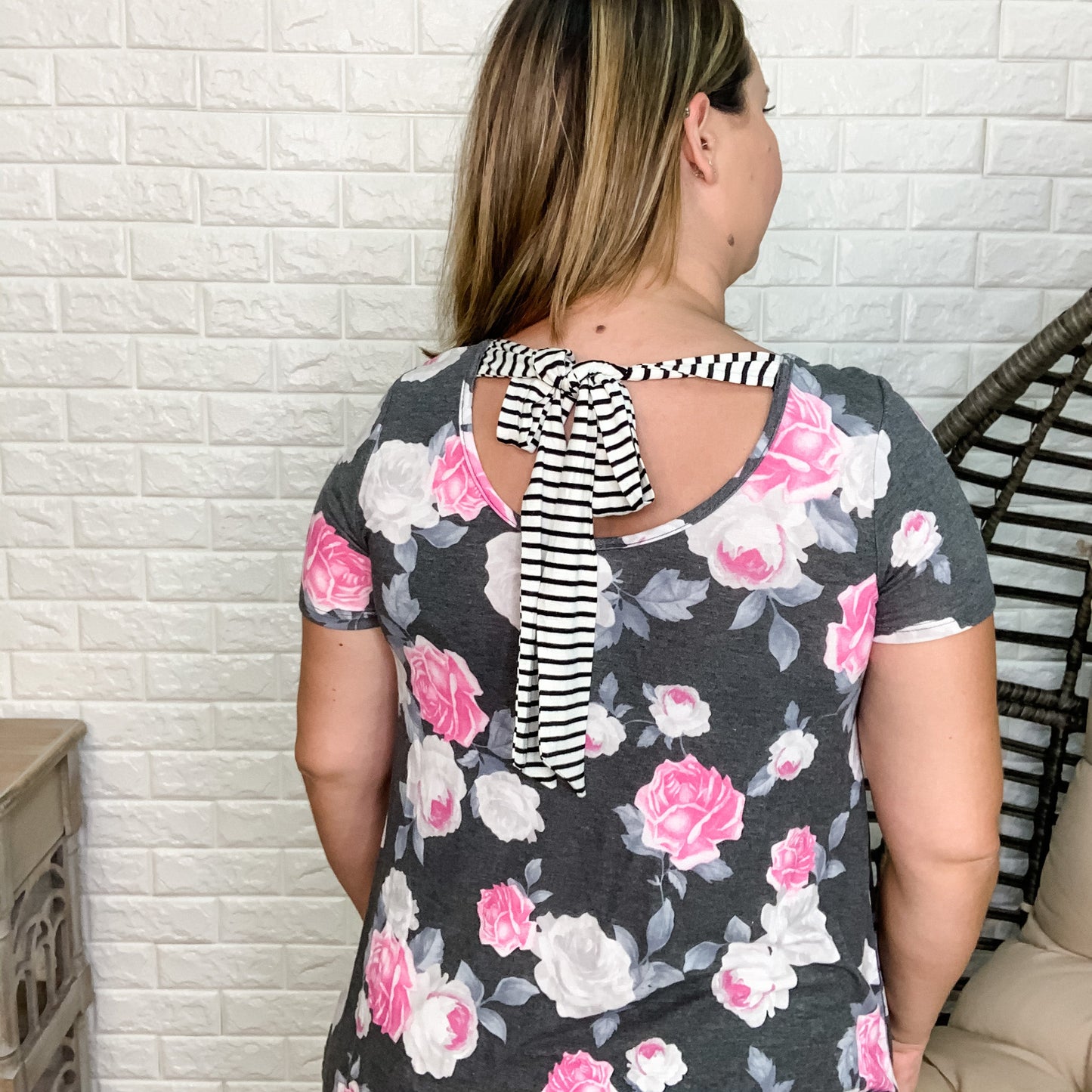 "Trina" Floral with Back Tie Detail