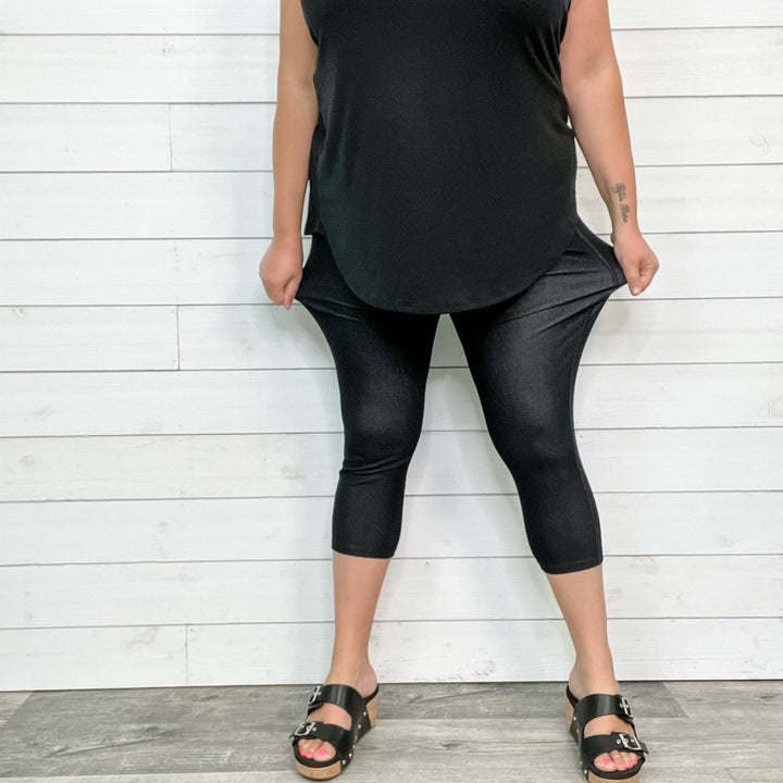 Trouser that Feel Like Jeggings Capris (Black)
