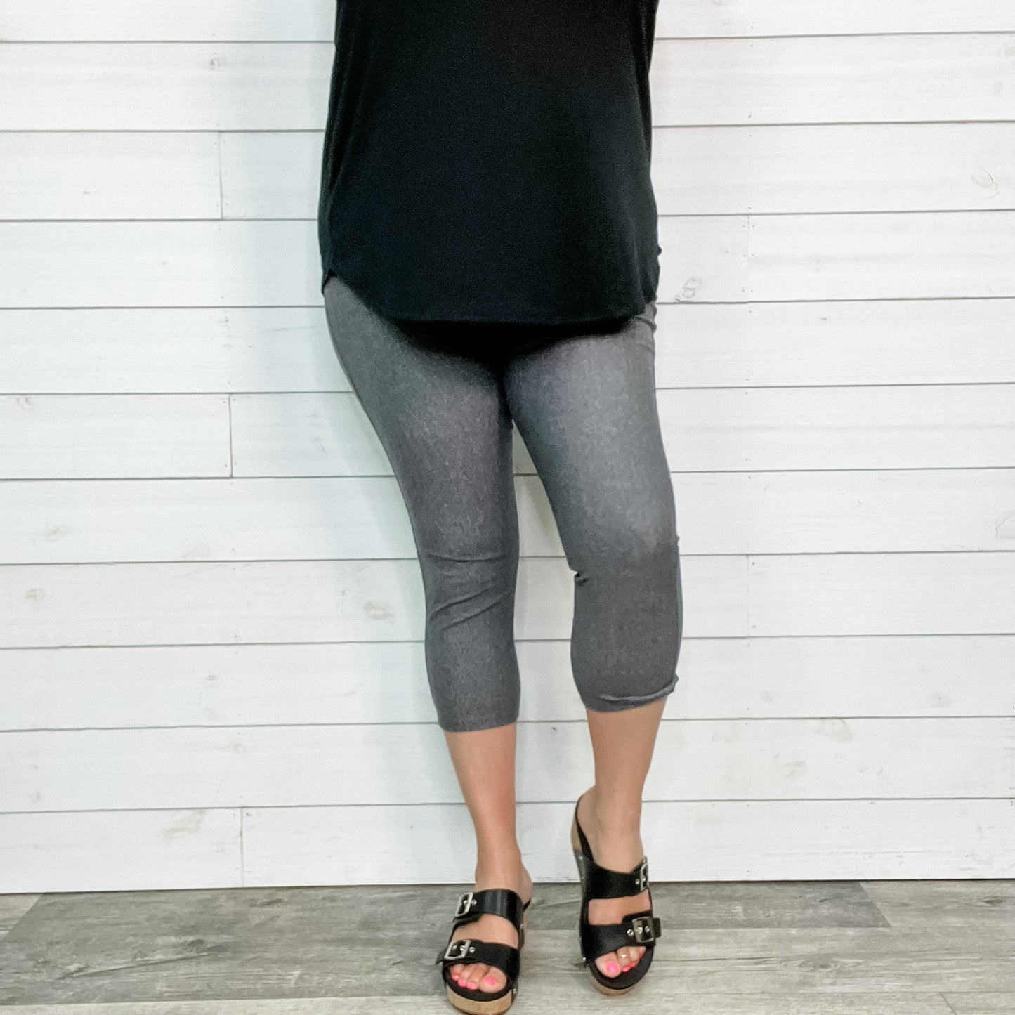 Trouser that Feel Like Jeggings Capris (Grey)