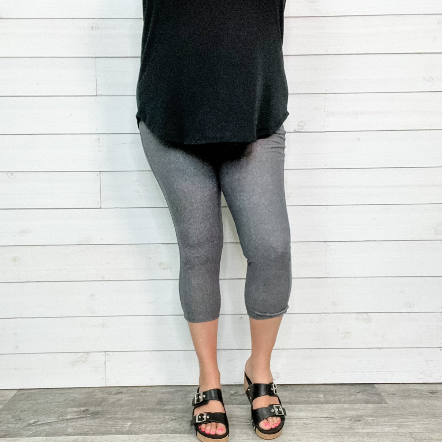 Trouser that Feel Like Jeggings Capris (Grey)
