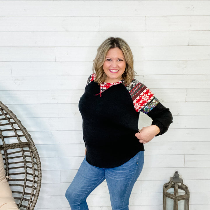 "Vixen" Long Sleeve with Sparkle & Reindeer