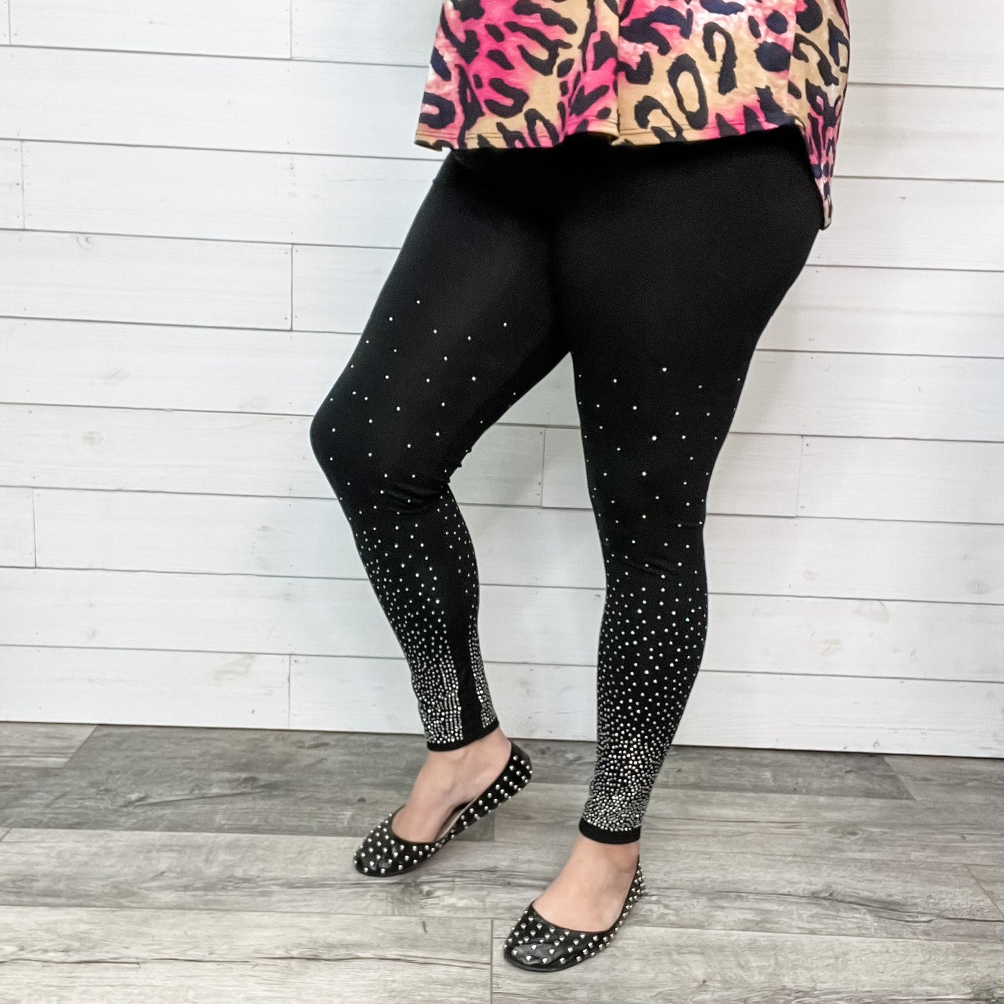 Vocal Apparel "Dipped in Sparkle" Embellished Leggings
