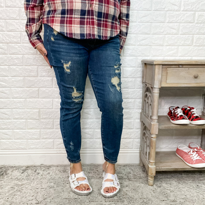 Judy Blue "Rub Some Dirt On It" Relaxed Fit Jeans