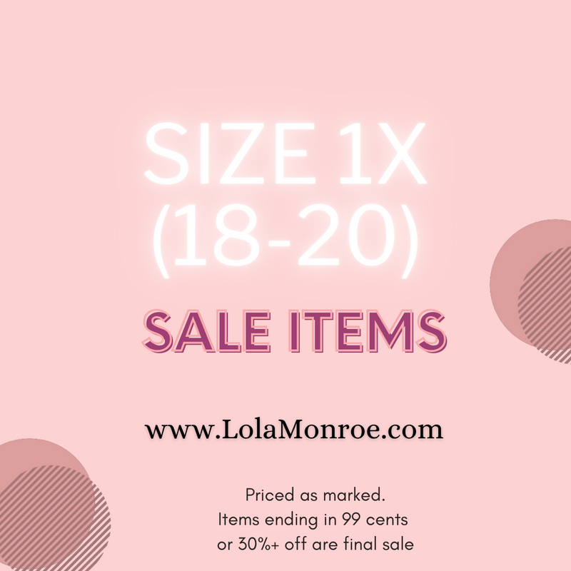 Sale Items in Size 1X at Lola Monroe