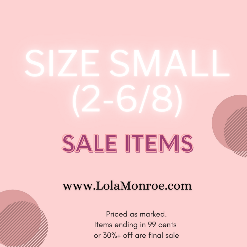 Size Small Sale Clothing at Lola Monroe Boutique