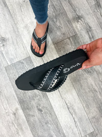 Gypsy Jazz "Pamela" Flip Flops (Black)