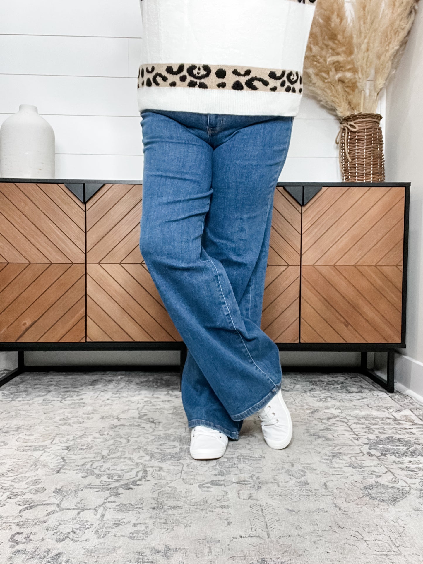 Judy Blue "Funtastic" Wide Leg Jeans