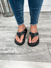 Gypsy Jazz "Pamela" Flip Flops (Black)