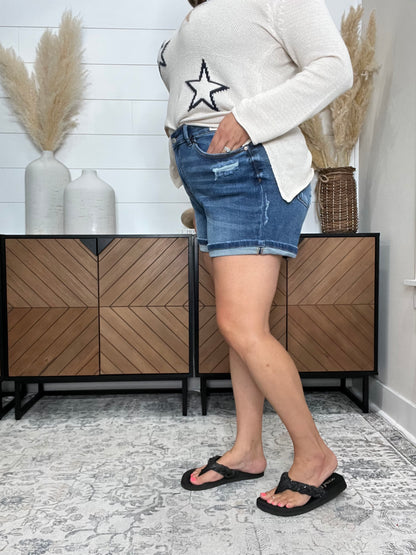 Judy Blue "She's Here" Shorts