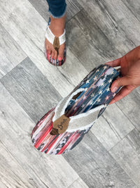 Gypsy Jazz Flip Flops (United Bling White)