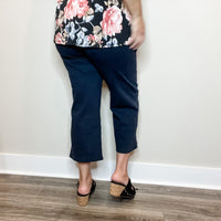 Judy Blue "In the Navy" Wide Leg Tummy Control Crops