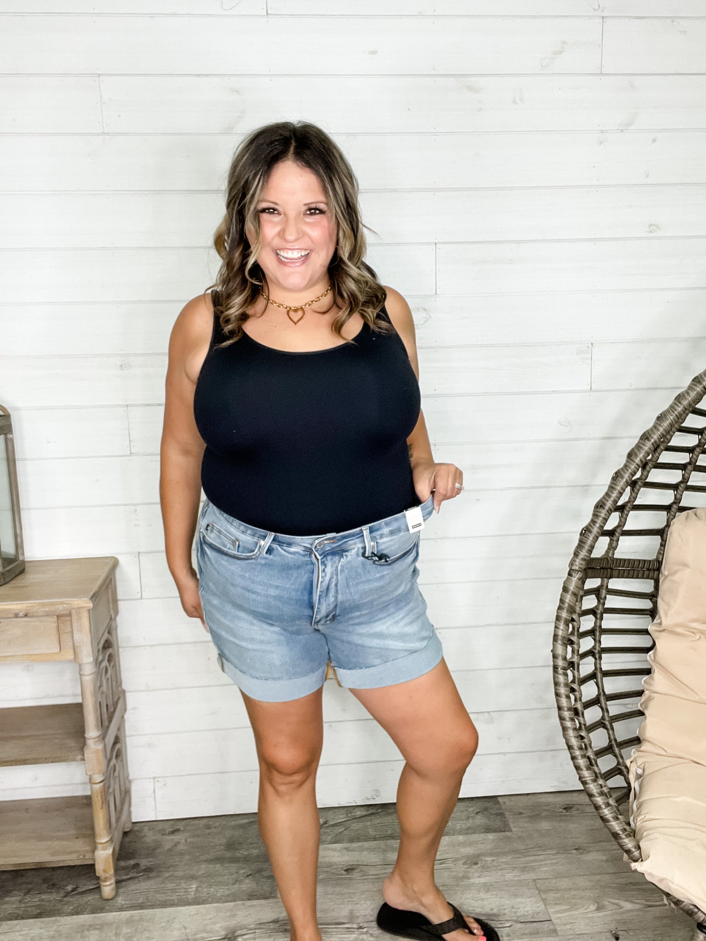 Judy Blue "Stone Cold" Cooling Tummy Control Shorts
