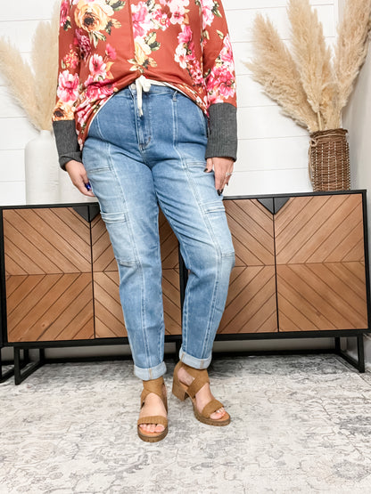 Judy Blue "Blue Jean Days" Cargo Joggers