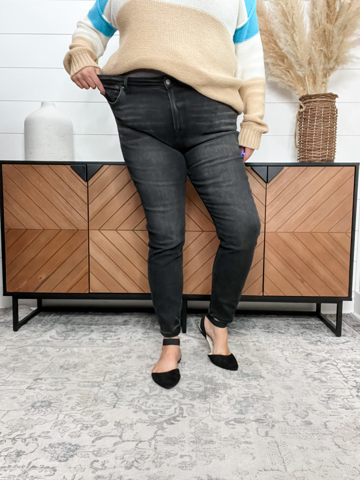 Mica Denim "Stacie" Black Skinny Jeans