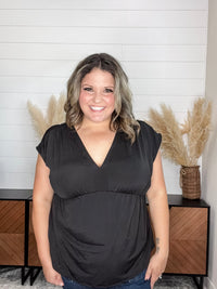 Dear Scarlett "It Counts" Solid Sleeveless Dreamer (Black)
