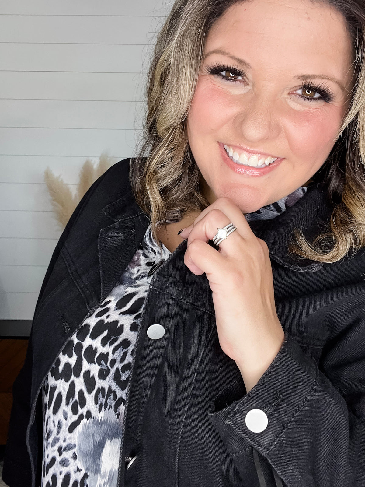 "Shake It Off" Black Denim Jacket with Fringe