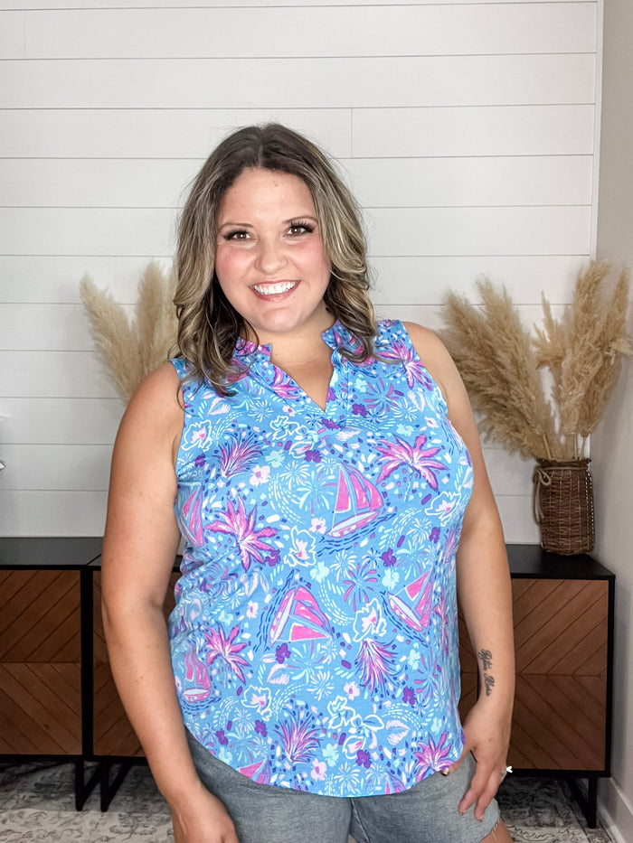 Dear Scarlett "Midnight Cruise" Sleeveless Lizzy
