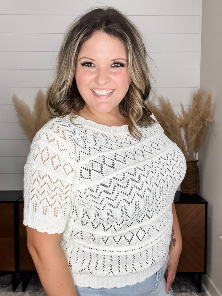 "Colleague" Short Sleeve Sweater