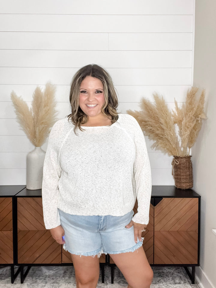 "Bounty" Long Sleeve Cropped Sweater