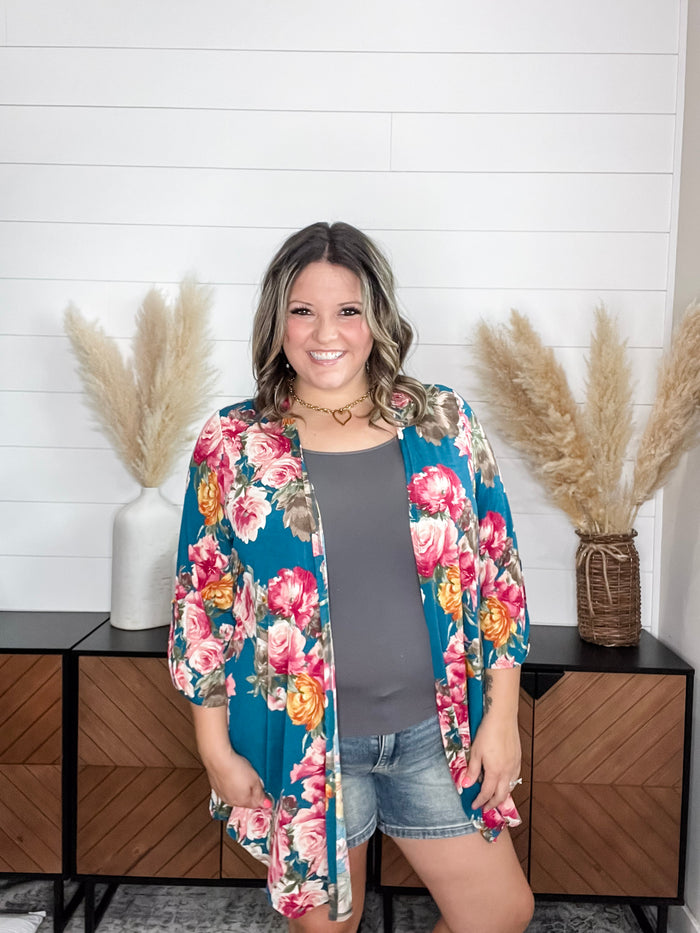 Dear Scarlett Opie 3/4 sleeve Cardigan