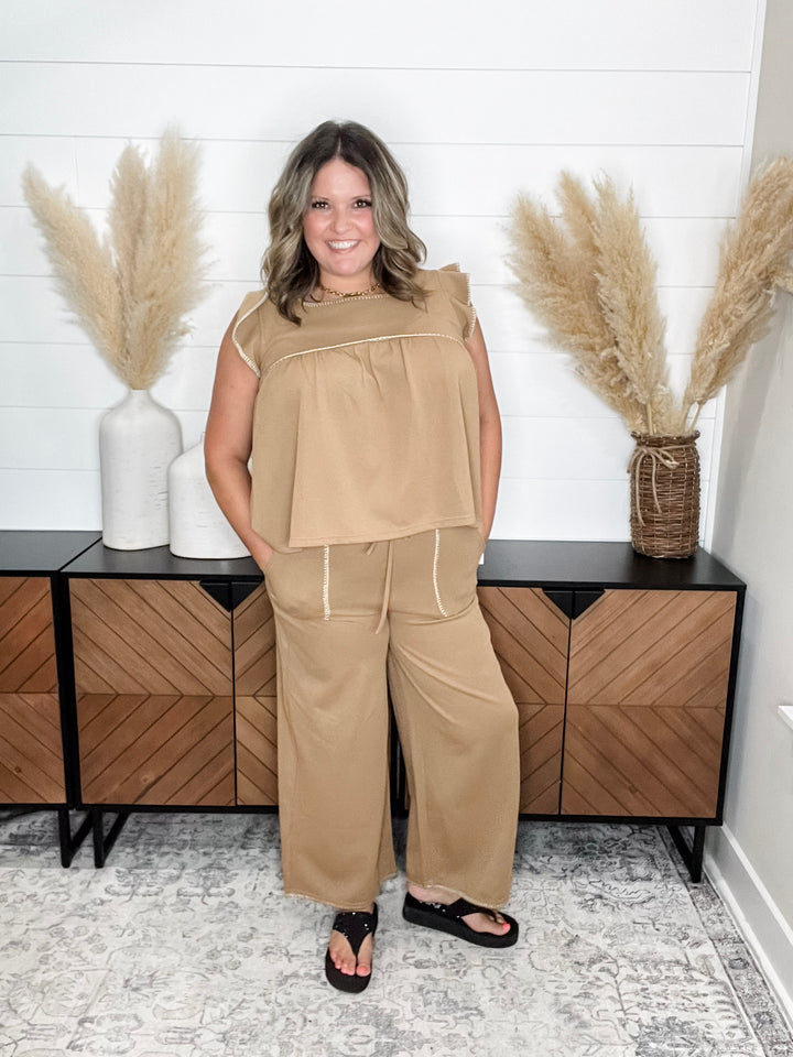 "Bridges" Elastic Waist Pants