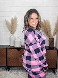 "Comfy" Plaid Lounge Set with Pockets