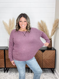Dear Scarlett "Got It" Long Sleeve Weekender (Mauve)