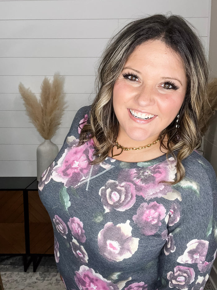 Dear Scarlett "It's Over" Floral Long Sleeve Weekender Style
