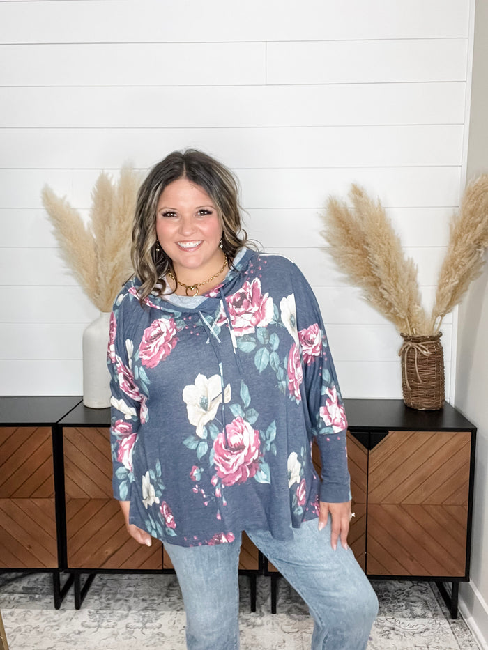 Dear Scarlett "Kody" Floral Weekender Style Hoodie