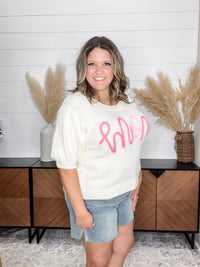 "Mom" Short Sleeve Sweater