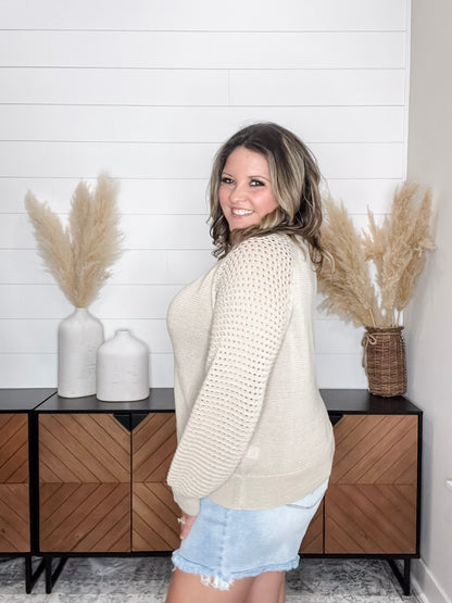 "Clay" Long Sleeve Lightweight Sweater