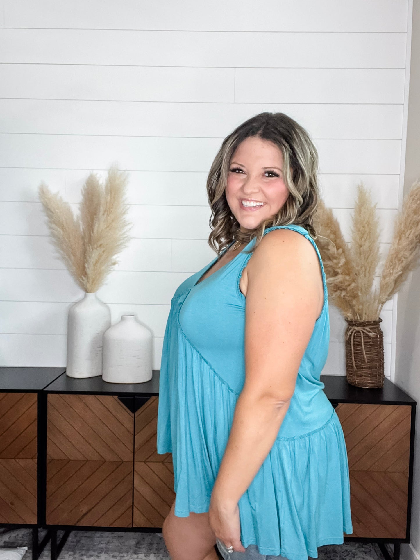 "Maine" Oversized Ruffle Tank