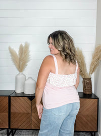 "Blatant" Floral Tank Top with Ruffle Detail