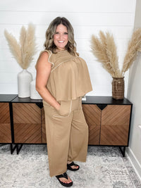 "Bridges" Elastic Waist Pants