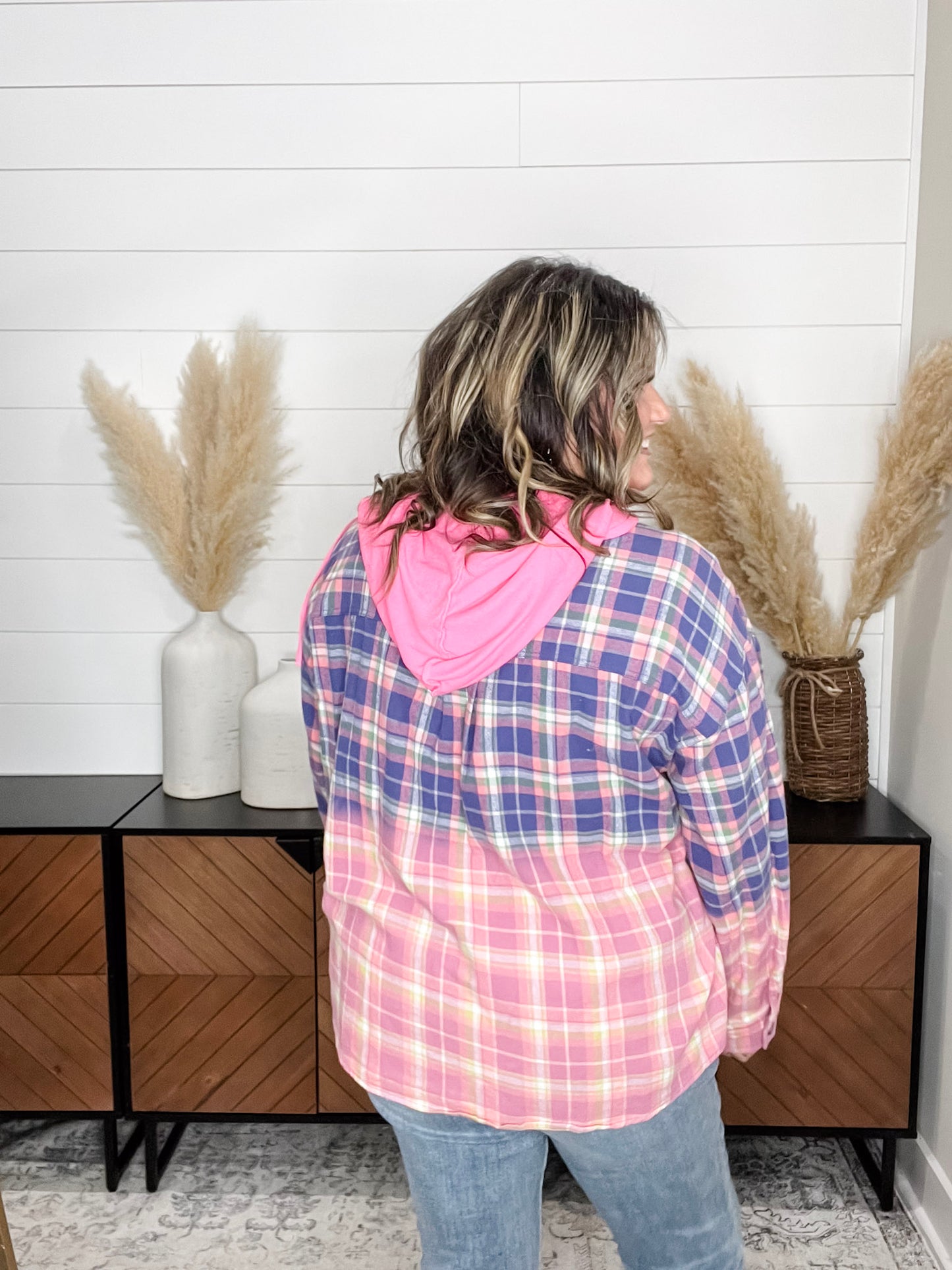 "Intentional" Hooded Button Up Flannel