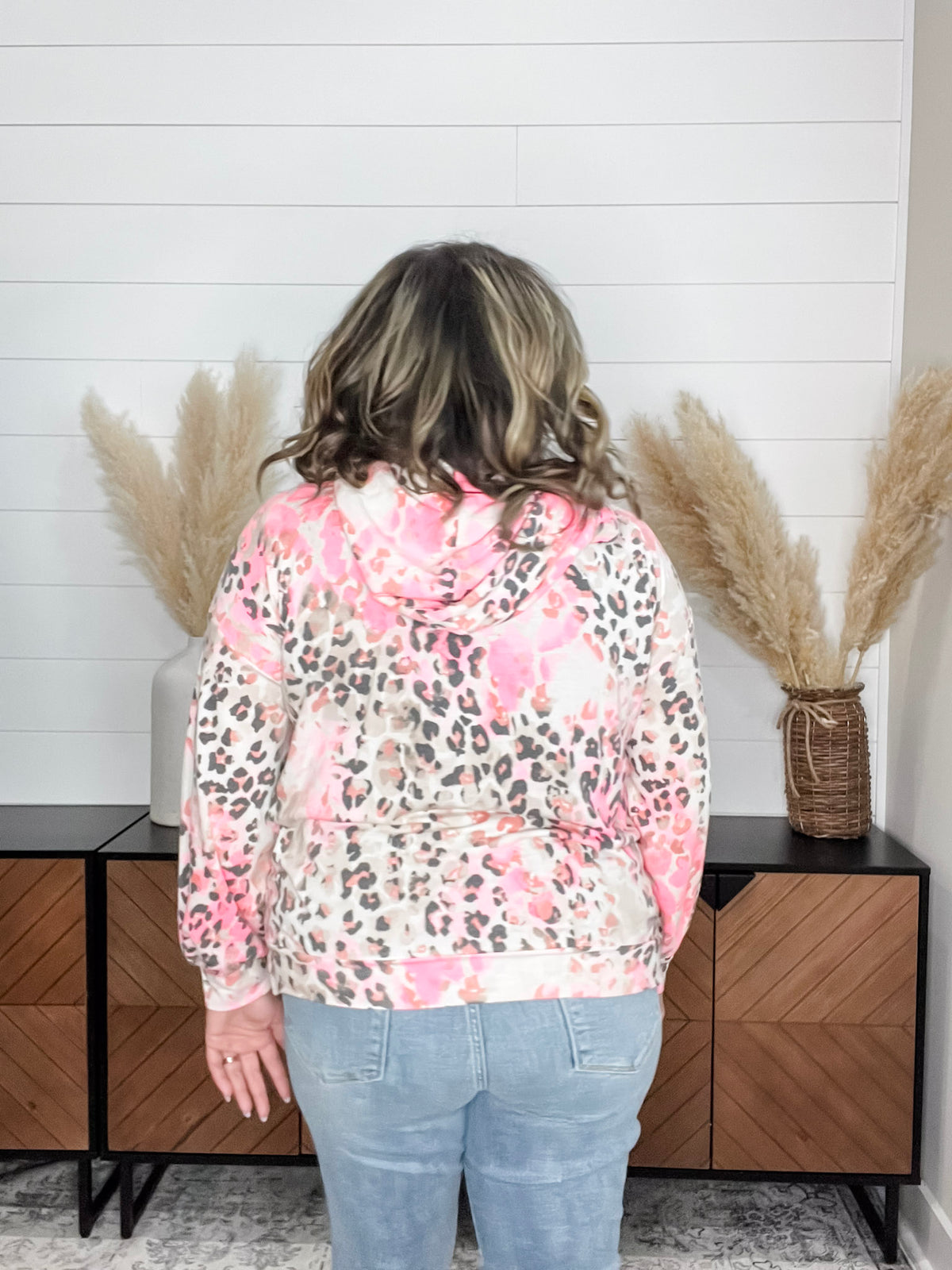 Dear Scarlett "Russell" Animal Print Balloon Sleeve Hoodie