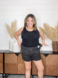 Judy Blue "Black Magic Woman" Tummy Control Black Jean Shorts