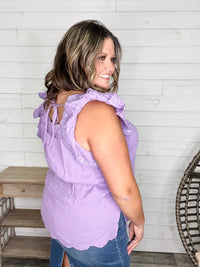 "Siesta" Ruffle Cap Sleeve (Lavender)